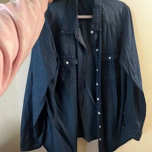 Womens denim button up